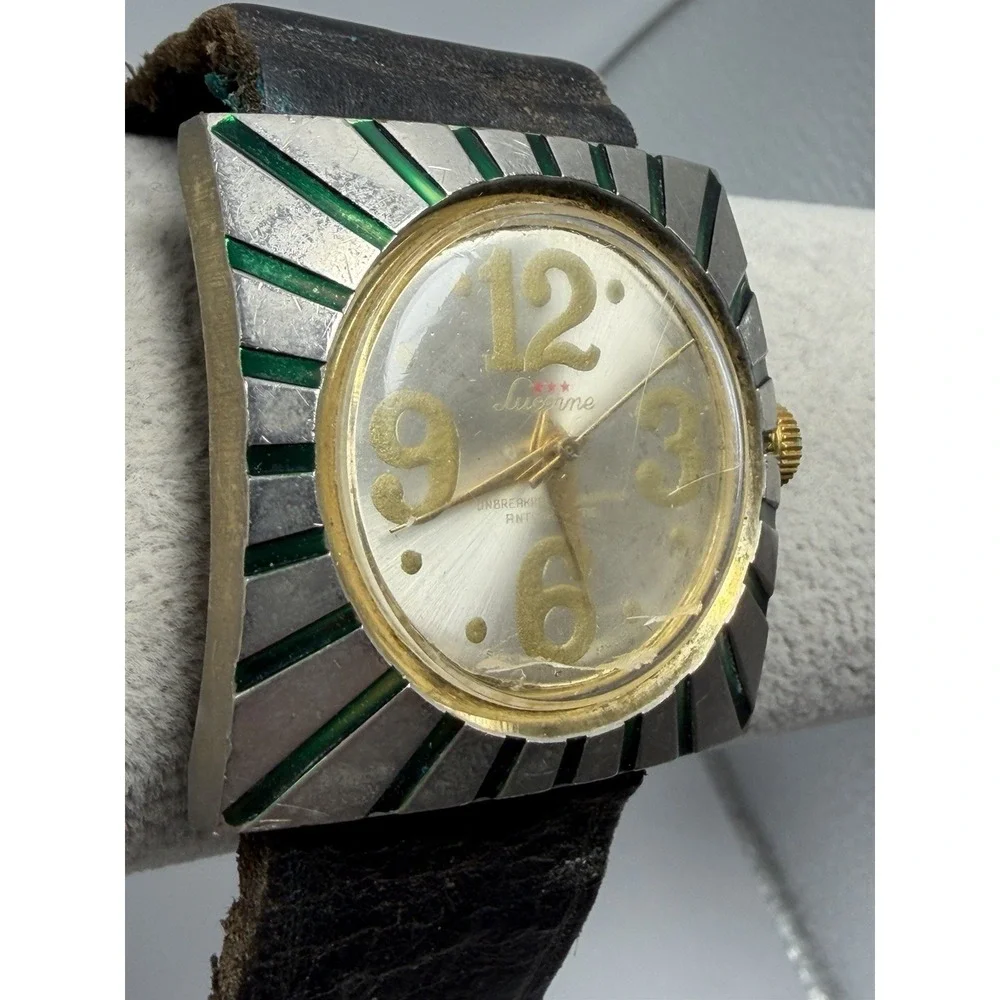 Lucerne Manual Wind Working‎ Vintage Mens Watch 40MM 7.25